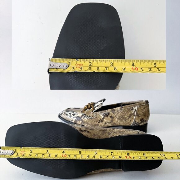 NEW Zara Animal Print 100% Leather Snakeskin Loafers, Size EU 37 - Picture 15 of 16